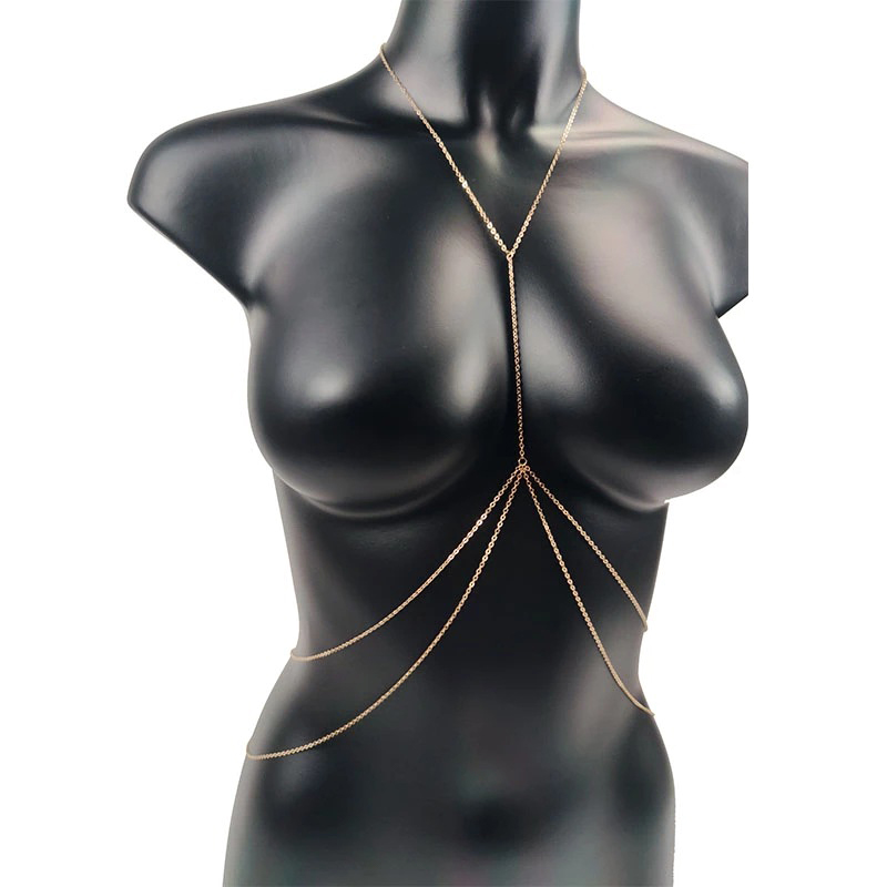 Body Jewelry Harness - Body Jewelry Sexy Chest Chain Bikini
