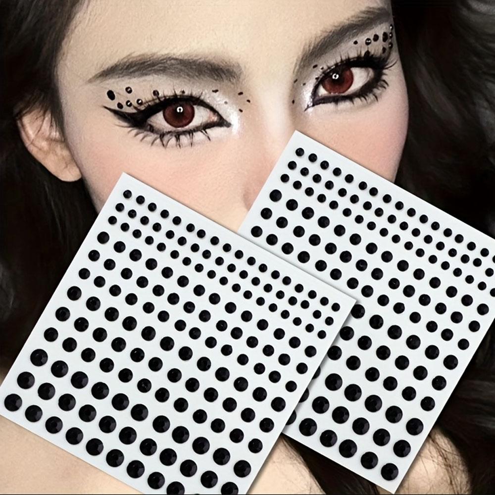Body Jewelry Stickers - 330pcs Black Self Adhesive Rhinestone Stickers