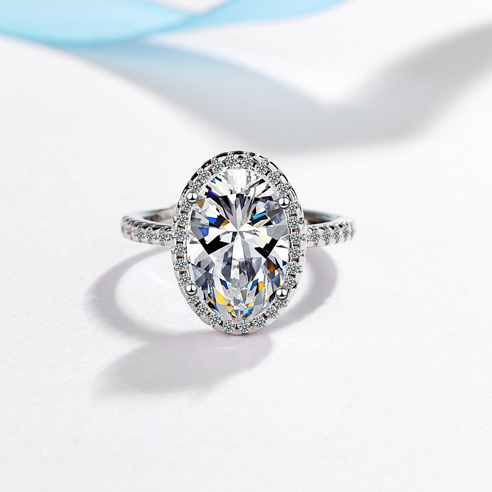 Body Jewelry High Quality - New 925 Sterling Silver 5ct Moissanite