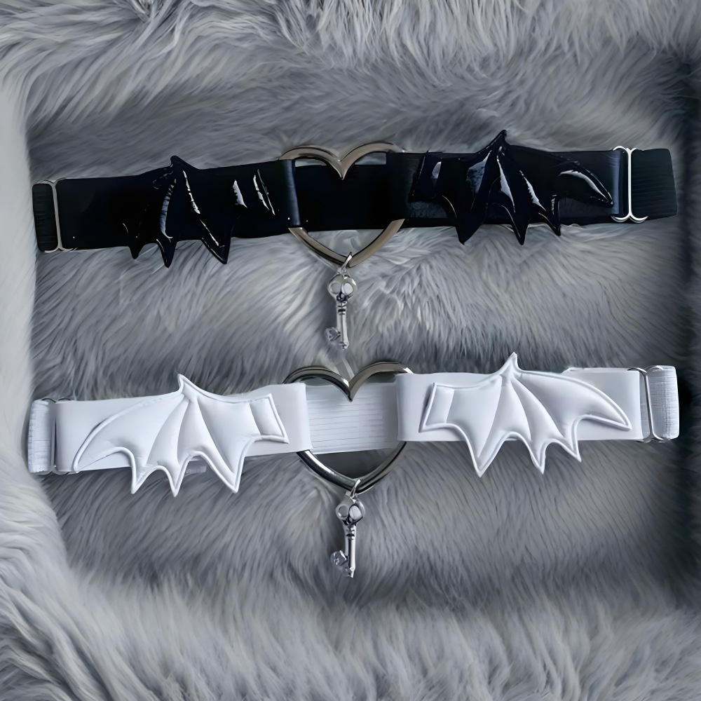 Body Jewelry Outfit - Gothic Harajuku Black Heart Wing Leg