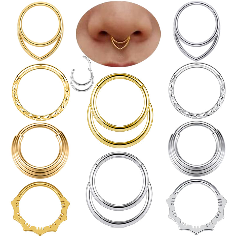 Nose Hoop Earrings Metal Nose  - Body Jewelry Cartilage Earrings recension och pris