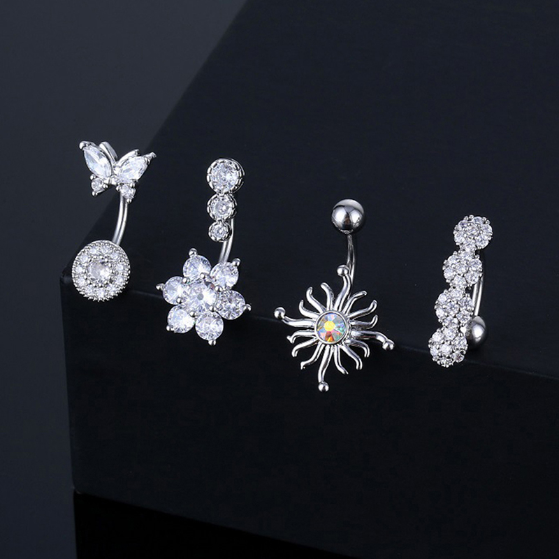 Crystal Belly Button Ring Anim - Body Jewelry Hoops recension och pris