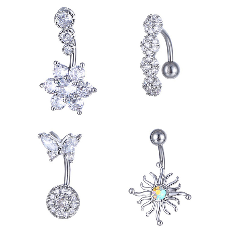 Crystal Belly Button Ring Anim - Body Jewelry Hoops recension och pris