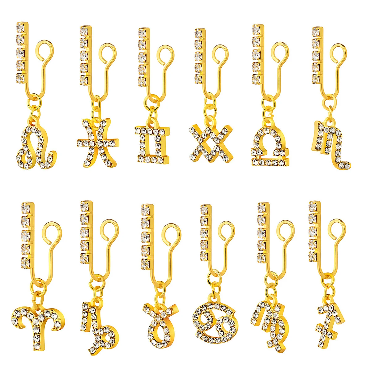 2 Pack Ear Clips Metal Zircon  - Body Jewelry Cartilage Earrings recension och pris