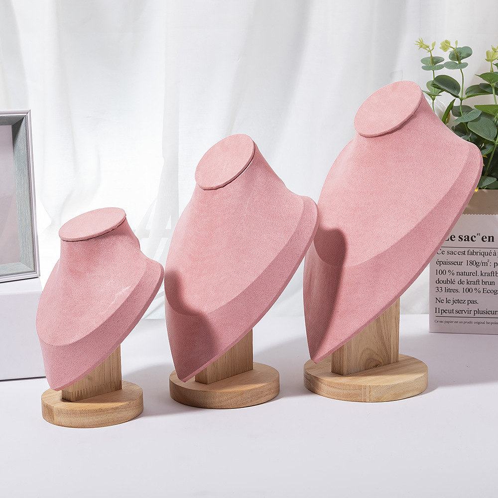 1pc Wooden Mannequin Bust Neck - Body Jewelry Holder recension och pris