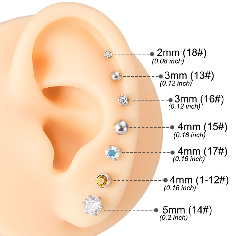 1pc Disposable Green Ear Pierc - Body Jewelry Factory recension och pris