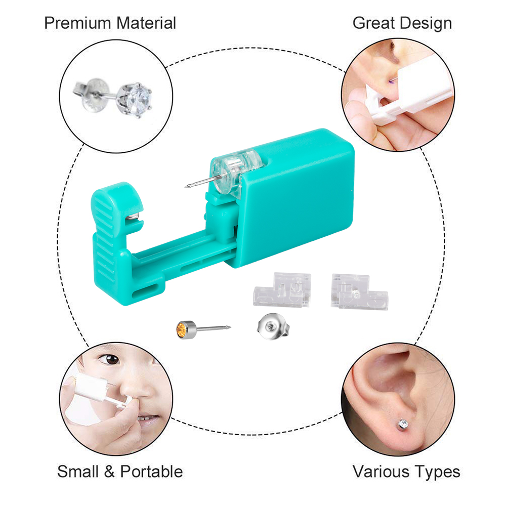 1pc Disposable Green Ear Pierc - Body Jewelry Factory recension och pris