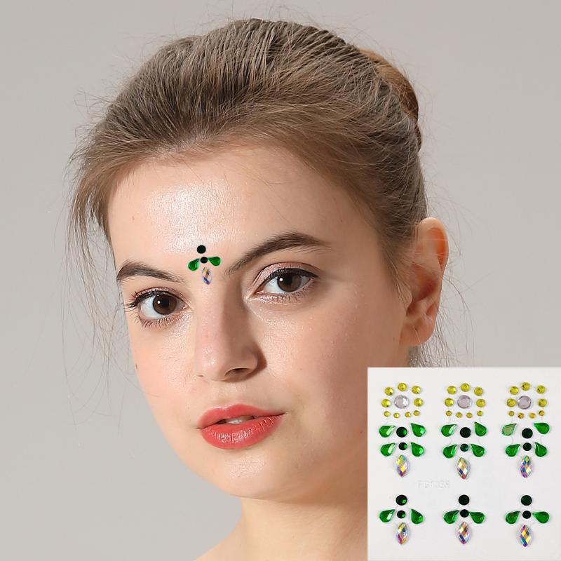 3D Eye Face Rhinestone Sticker - Body Jewelry Stickers recension och pris
