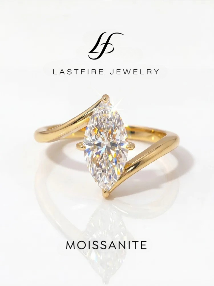 Real 2CT Moissanite Diamond Ma - Body Jewelry High Quality recension och pris