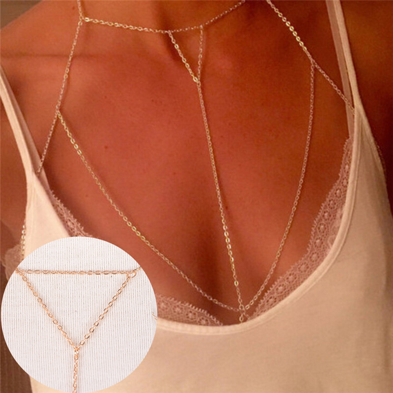 Gold Silver Fashion Link Chain - Body Jewelry Harness recension och pris