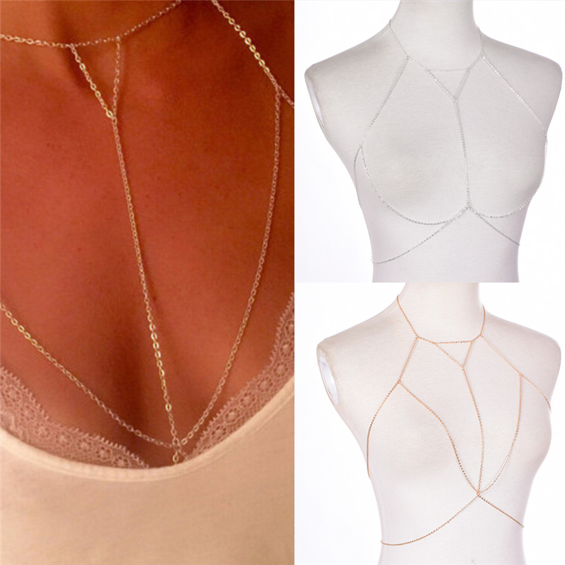 Gold Silver Fashion Link Chain - Body Jewelry Harness recension och pris
