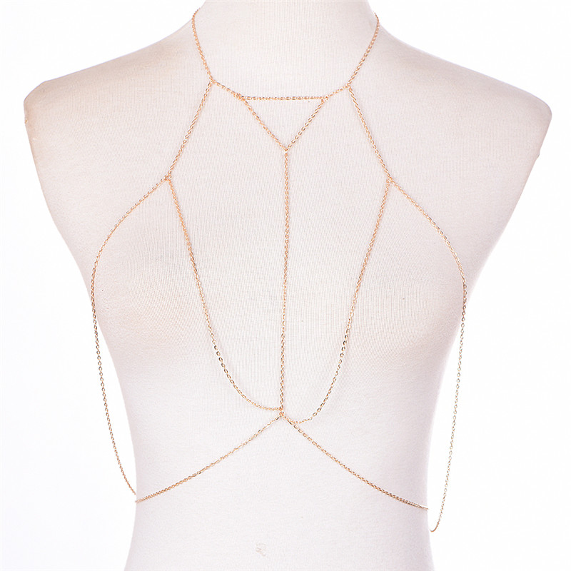 Gold Silver Fashion Link Chain - Body Jewelry Harness recension och pris