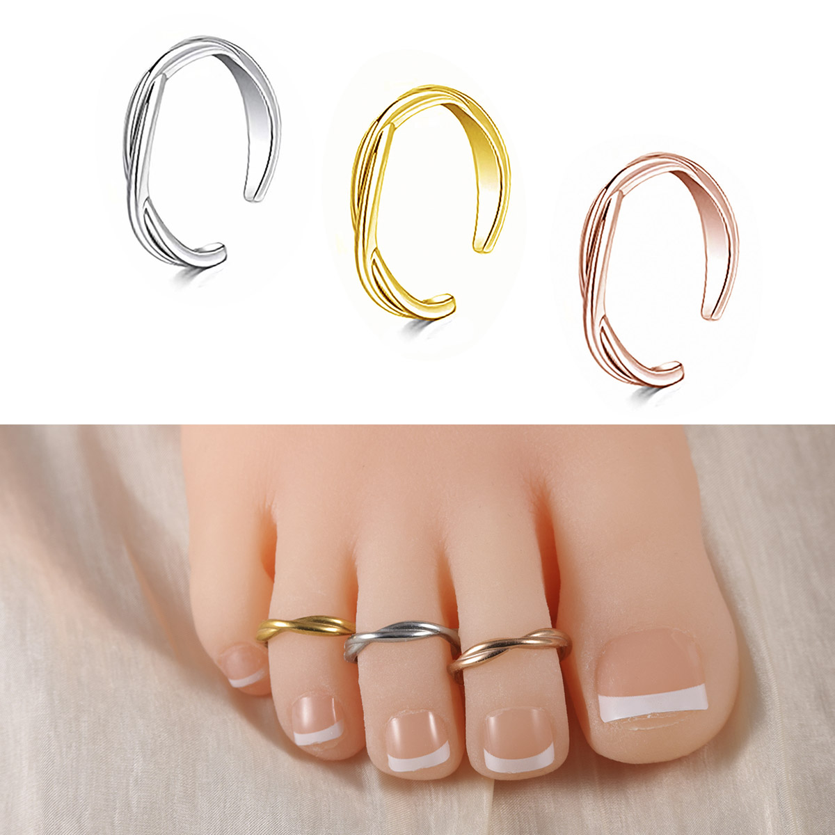 1Pc/3Pcs Simple Stainless Stee - Body Jewelry Hoops recension och pris