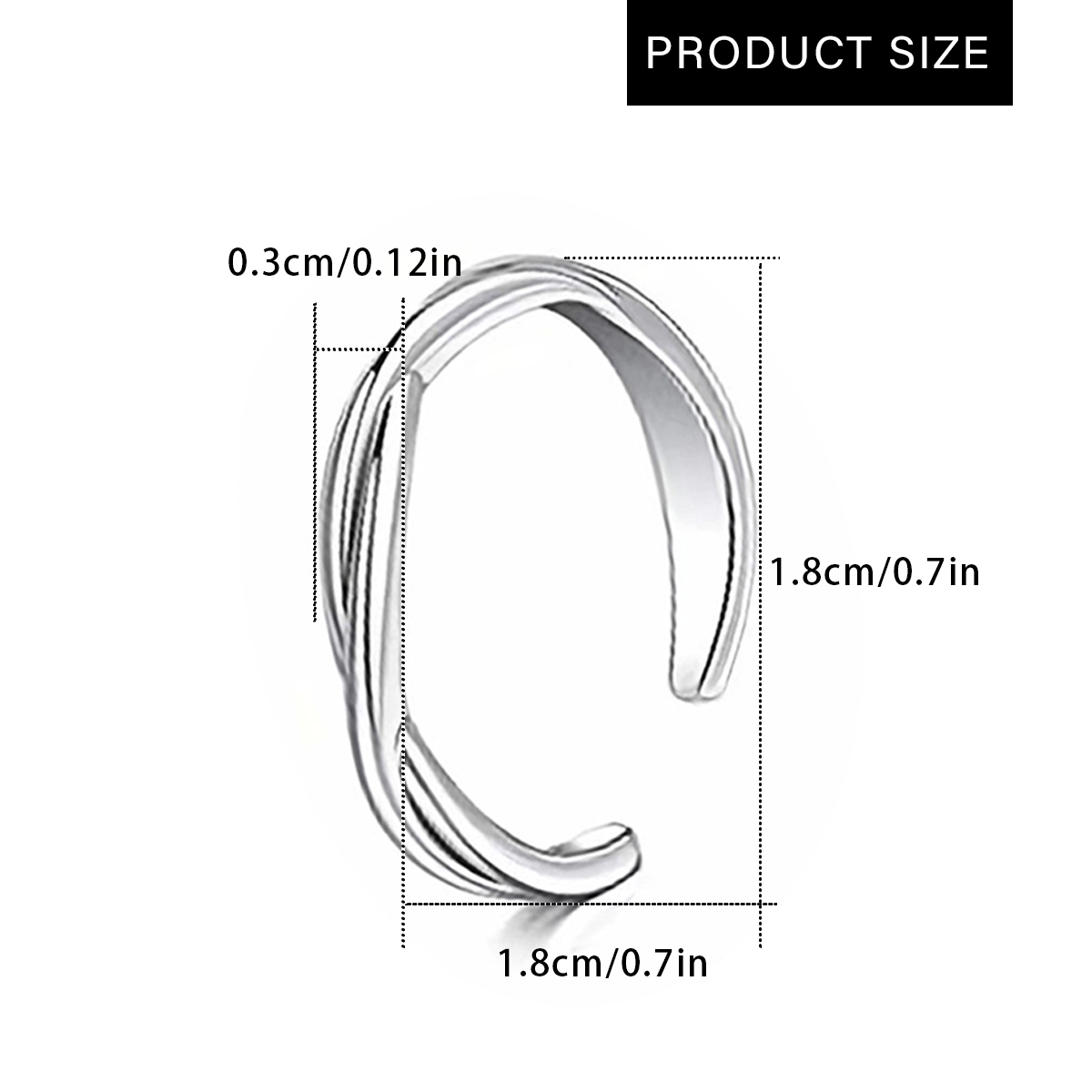 1Pc/3Pcs Simple Stainless Stee - Body Jewelry Hoops recension och pris