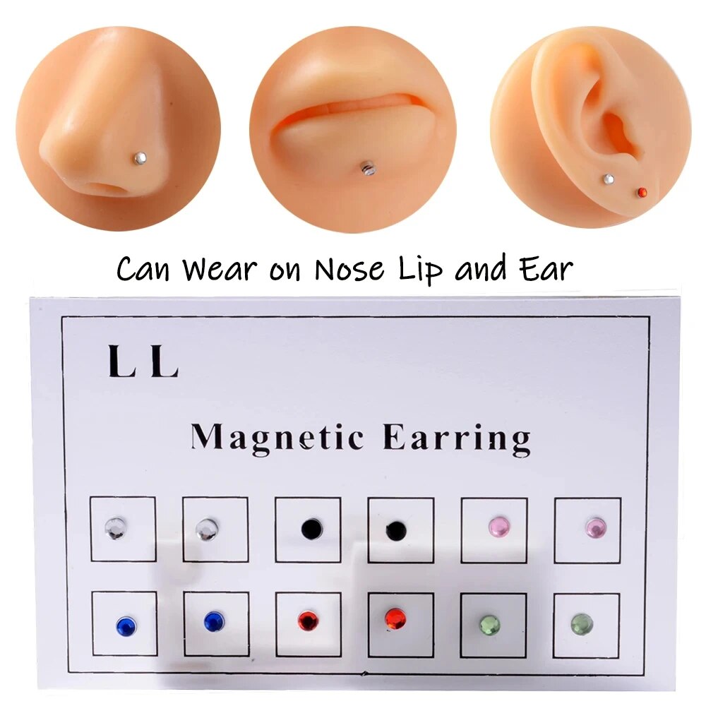 12PCS/Card Fake Cheater Non Pi - Body Jewelry Cartilage Earrings recension och pris