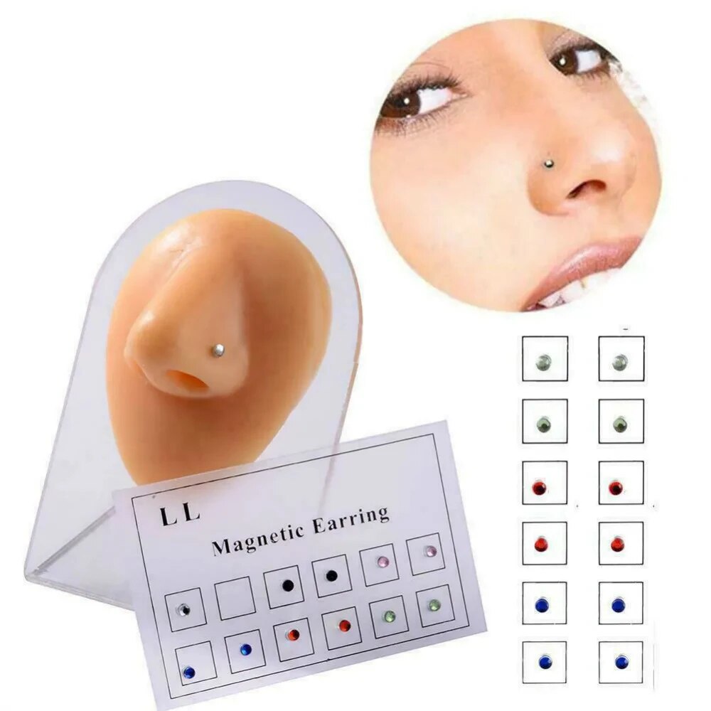 12PCS/Card Fake Cheater Non Pi - Body Jewelry Cartilage Earrings recension och pris