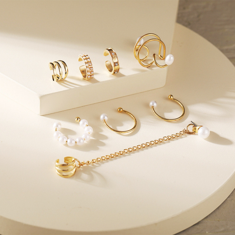 2026 Trendy Ear Stack Set Bold - Body Jewelry Cartilage Earrings recension och pris