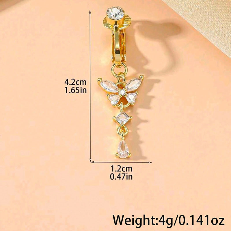 1Pc Butterfly Design CZ Fake B - Body Jewelry Hoops recension och pris