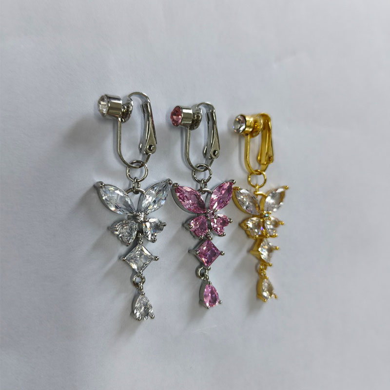 1Pc Butterfly Design CZ Fake B - Body Jewelry Hoops recension och pris