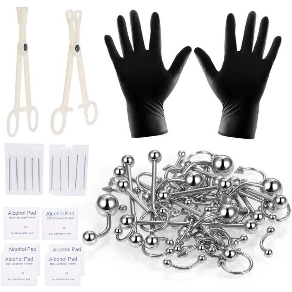 150/140/85/70/42Pcs Body Pierc - Body Jewelry Hoops recension och pris
