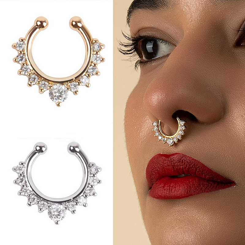 1PC U-Shape Nose Clip Fake Nos - Body Jewelry Earrings recension och pris