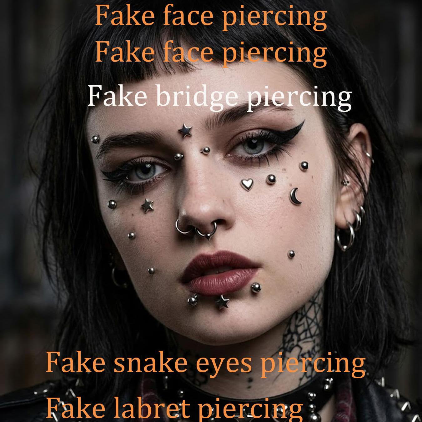 Fake Piercings Balls Stick on  - Body Jewelry Hoops recension och pris