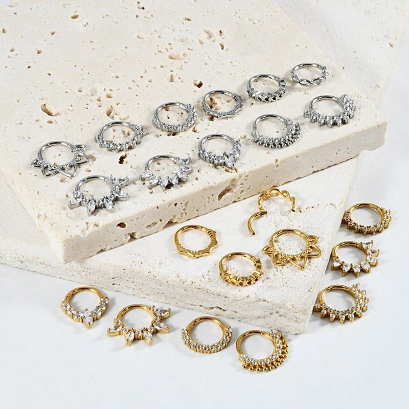 31BB Stylish Crystal Septum Ri - Body Jewelry Cartilage Earrings recension och pris