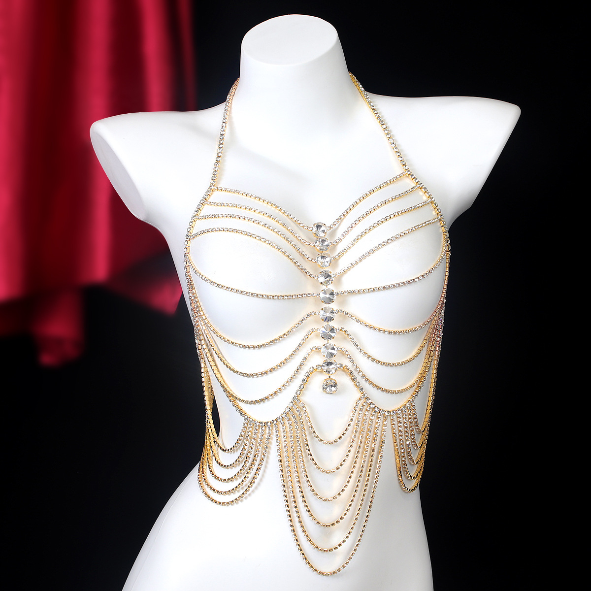 Luxurious Stripe Tassels Retro - Body Jewelry Harness recension och pris