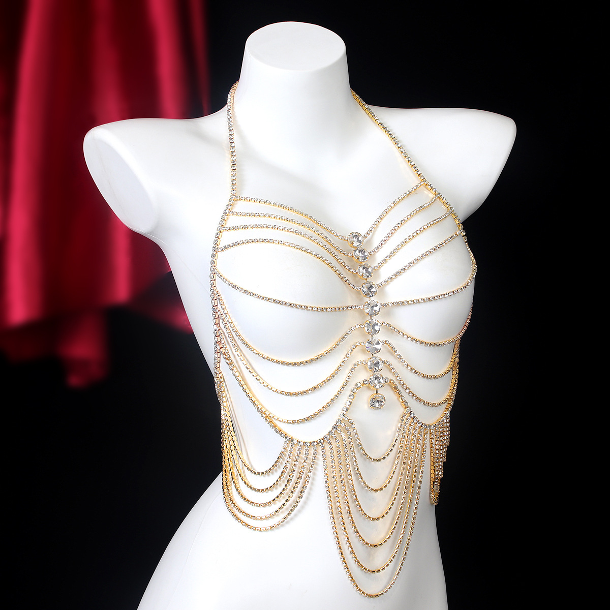 Luxurious Stripe Tassels Retro - Body Jewelry Harness recension och pris