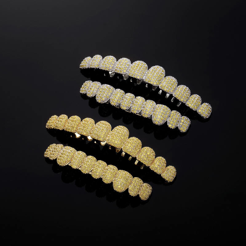 New Exquisite Hip-Hop Full Dia - Body Jewelry Real Gold recension och pris