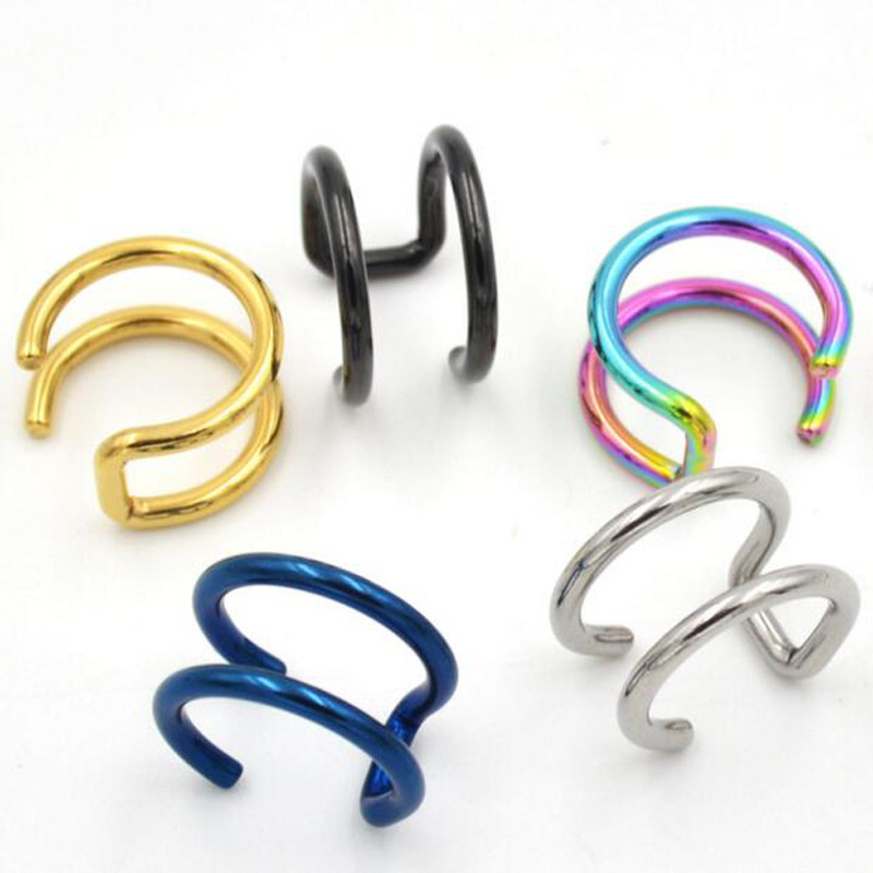 2Pcs 316L Stainless Steel Clip - Body Jewelry Cartilage Earrings recension och pris