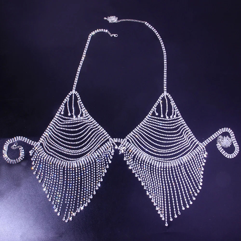 Bling Rhinestone Tassel Body C - Body Jewelry Harness recension och pris
