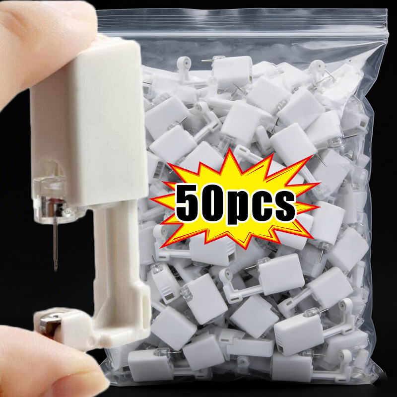 50pcs White Safety Ear Piercin - Body Jewelry Factory recension och pris