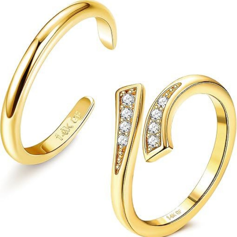 14K Gold-Plated Adjustable Zir - Body Jewelry Hoops recension och pris