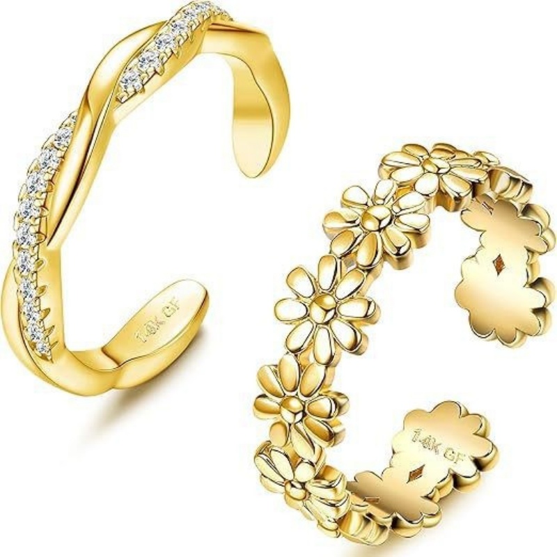 14K Gold-Plated Adjustable Zir - Body Jewelry Hoops recension och pris