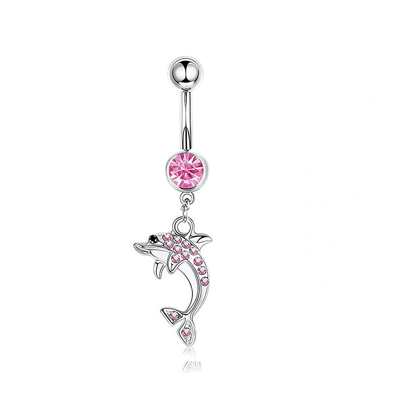 1PCS Pink Crown Belly Button R - Body Jewelry Hoops recension och pris