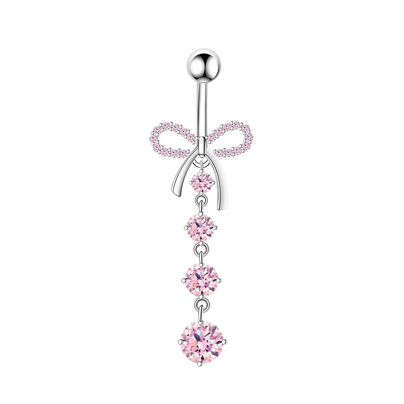 1PCS Pink Crown Belly Button R - Body Jewelry Hoops recension och pris
