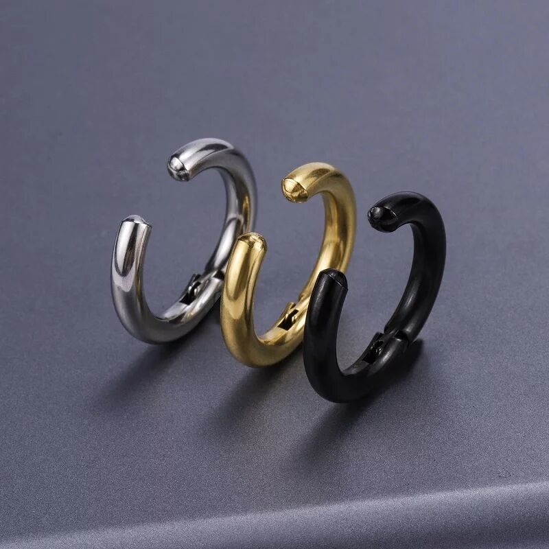 2/6Pcs Fake Huggie Hoop Earrin - Body Jewelry Cartilage Earrings recension och pris