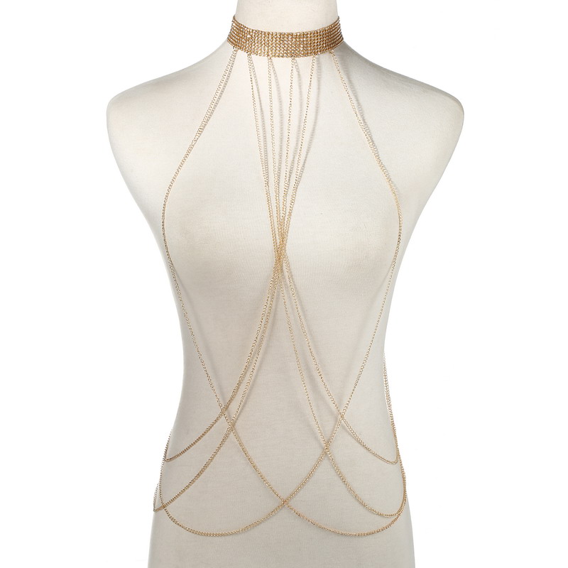 Gold Color Body Chain Women  R - Body Jewelry Harness recension och pris