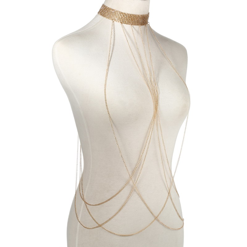 Gold Color Body Chain Women  R - Body Jewelry Harness recension och pris