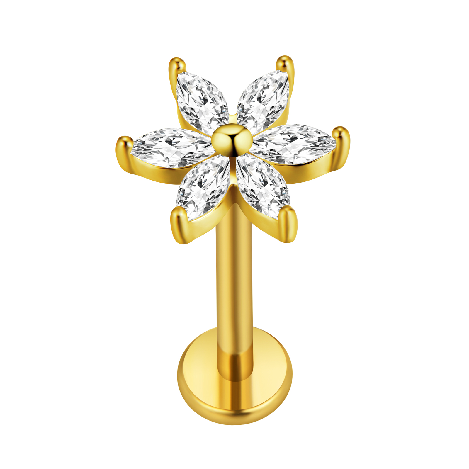 Maple Leaf Labret Piercing Sta - Body Jewelry Cartilage Earrings recension och pris