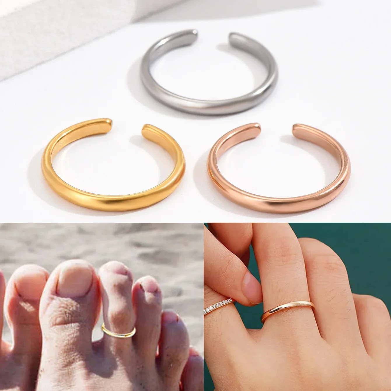 1PC Toe Rings for Women Adjust - Body Jewelry Hoops recension och pris