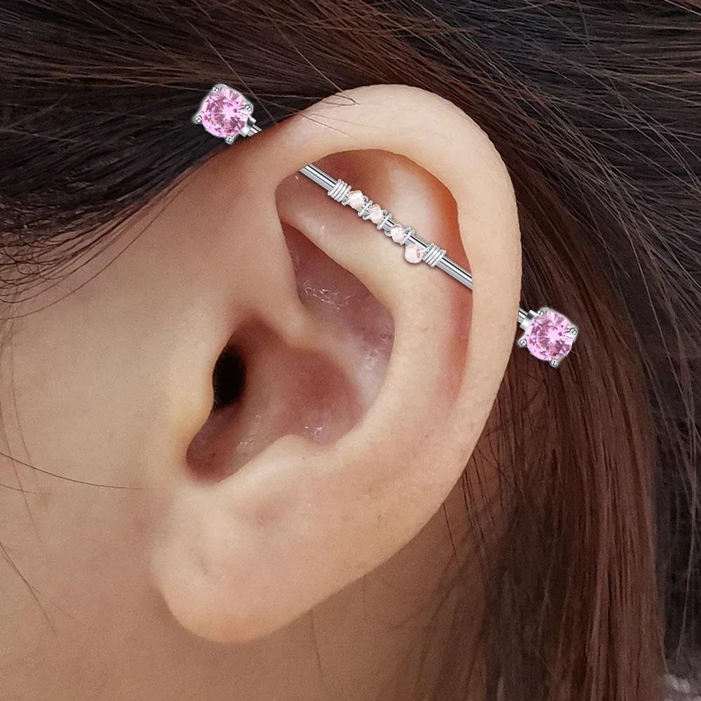 1pc/6pcs 14G 38mm Stainless St - Body Jewelry Cartilage Earrings recension och pris