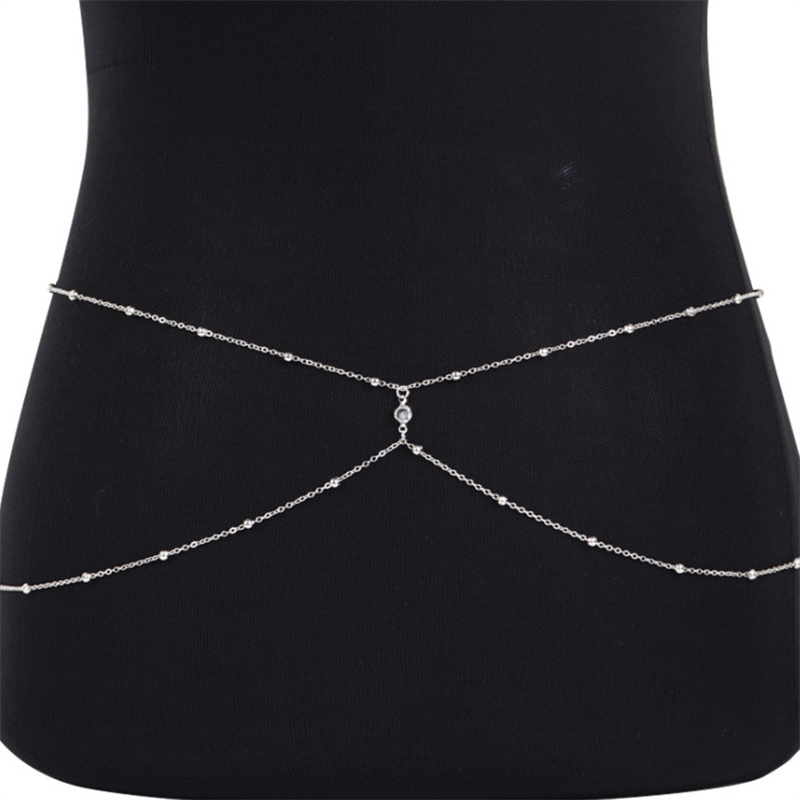 Clear Rhinestone Beaded Belly  - Body Jewelry Ends recension och pris