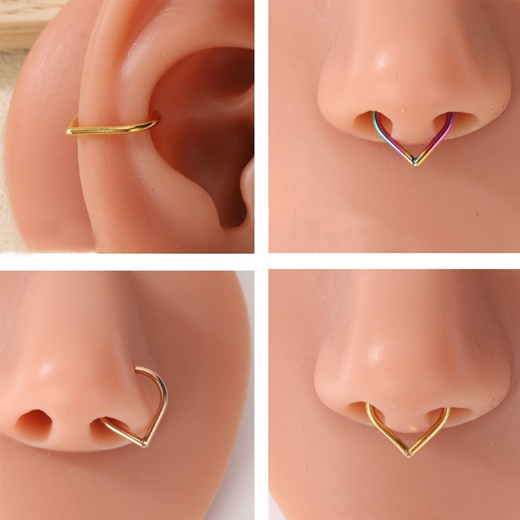 5Pcs Stainless Steel Fake Nose - Body Jewelry Cartilage Earrings recension och pris