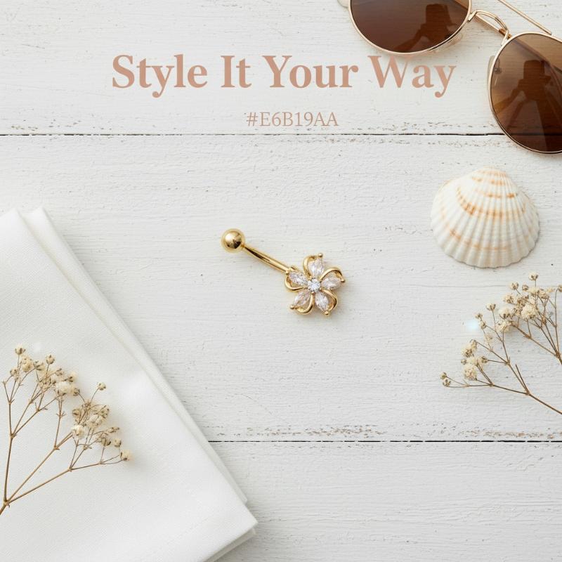 Sparkling Dangle Stainless Ste - Body Jewelry Hoops recension och pris