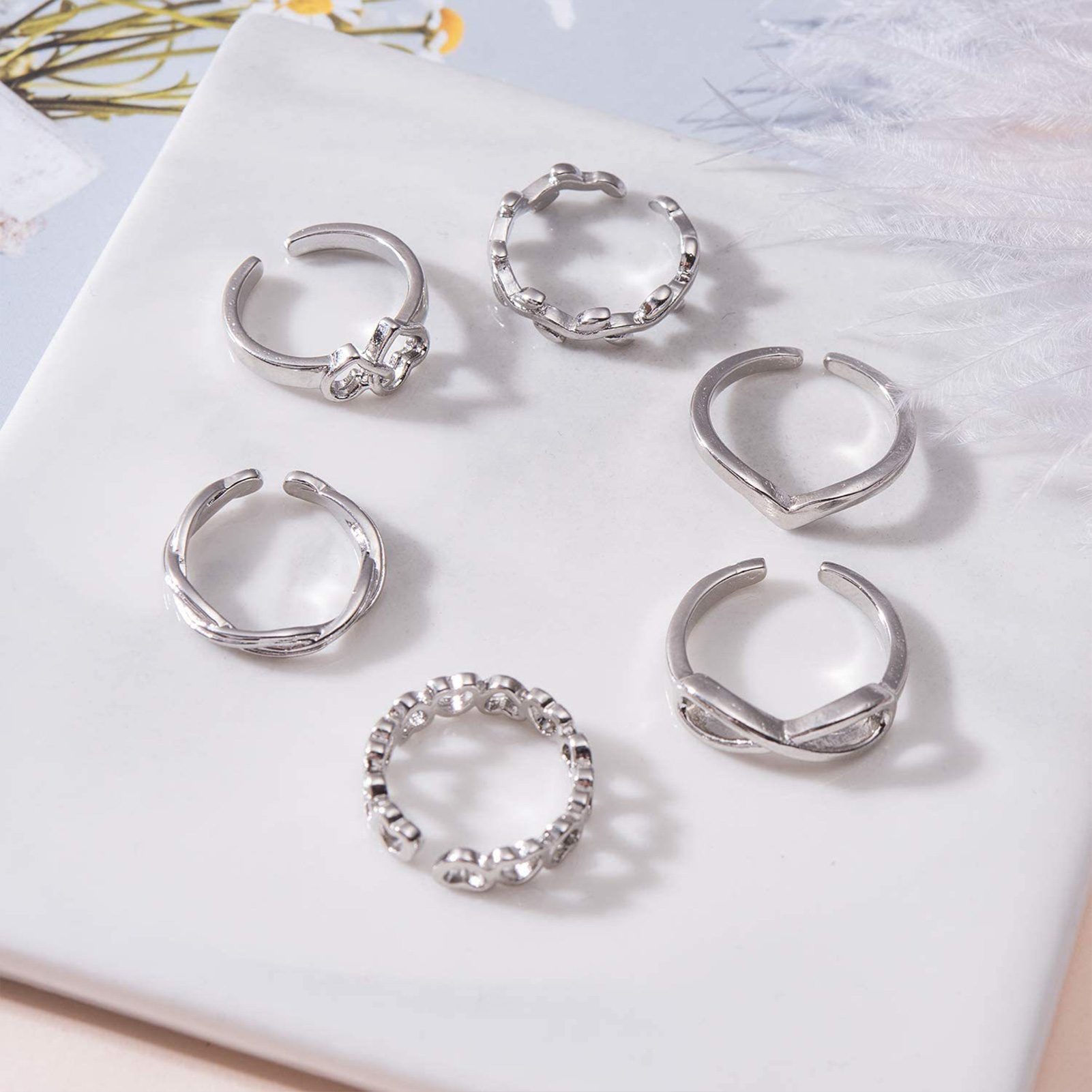 10/12Pcs Toe Rings for Women O - Body Jewelry Hoops recension och pris