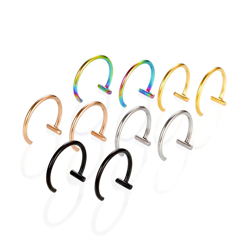 18G Surgical Steel Lip Ring Ha - Body Jewelry Cartilage Earrings recension och pris