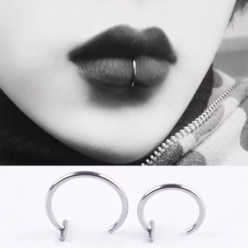 18G Surgical Steel Lip Ring Ha - Body Jewelry Cartilage Earrings recension och pris