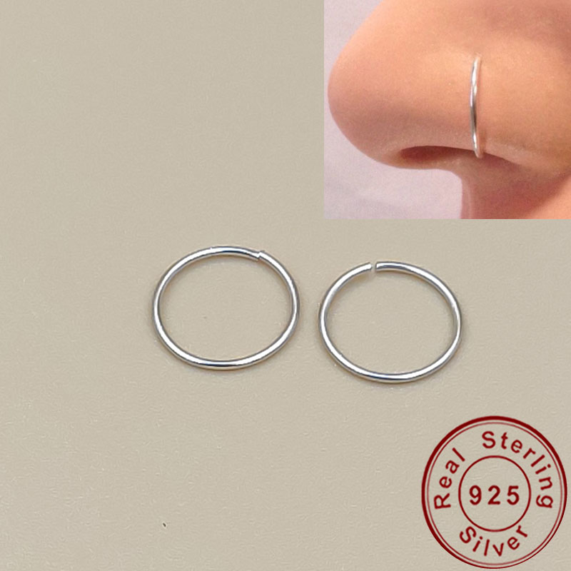 925 silver nose ring lip ring  - Body Jewelry Cartilage Earrings recension och pris
